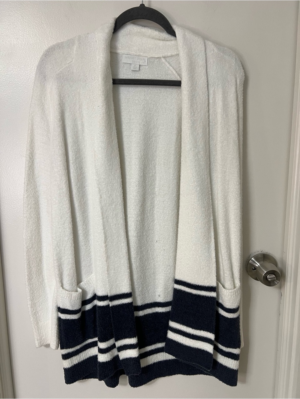 Barefoot Dreams Whit Open-Front Cozy Chic Lite Cardigan Loungewear Lounge